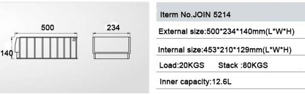 stackable shelf bins